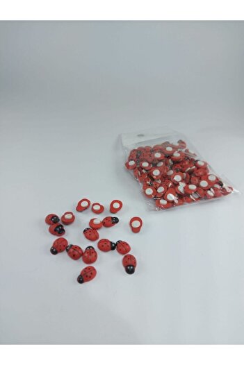beyaz aksesuar Little Ladybug 100 Pieces Adhesive Red