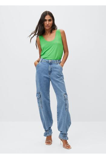 MANGO Woman Strappy Draped Top