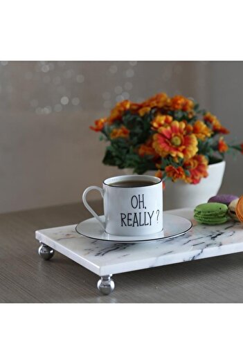 Akayev Marble Lilac 30x20 Cm Silver Bead Leg Presentation Plate