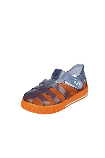 IGOR S10270 Star Bicolor Kids Blue Orange Sandals