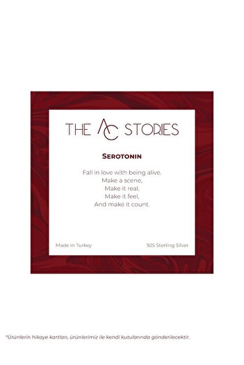 The AC Stories Serotonin Kolyesi | 925 Ayar Gümüş Minimal Serotonin Hormunu Kolye, Gümüş Renk