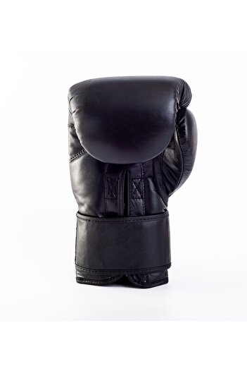 Conquer Black Edition Pro Fight Premium Leather Boxing Gloves