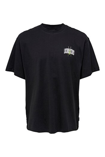 Only & Sons Men's Crew Neck Printed T-shirt 22022638 Onsgarth Ovz Beetle Ss Tee
