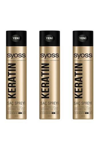 Syoss Keratin Hair Care Spray Strengthening and Volumizing Hair 400 ml 3 Pieces