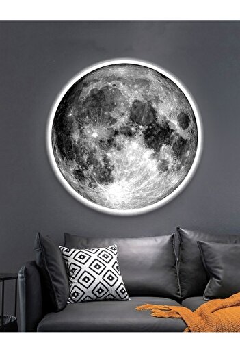 Gökyüzü Panel Moon Led Sconce 30cm 25Watt Bedroom Wall Lamp Sconces
