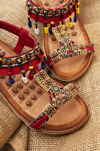 Khayt Princess Anatomik Ortopedik Taban Fashion Taşlı Çocuk Sandalet