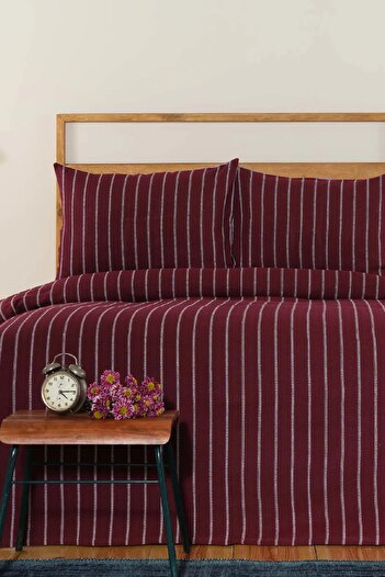 Karaca Home Vella Burgundy Double Bedspread