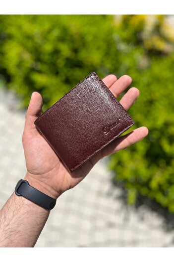DERKON Ανδρικό πορτοφόλι Clasıco Brown με θήκη νομισμάτων