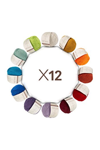 SENSY Premium 12 τεμαχίων 50gr Baby Cotton Amigurumi και Σετ σχοινιού διάτρησης1