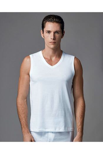 Eros Ers053 Micro Modal V-neck Sleeveless T-shirt