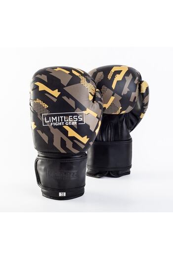 Limitless Camo Brown Pu Boxing Gloves
