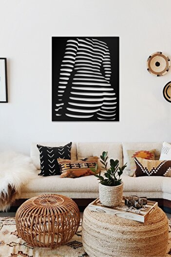 AHWALL Woman Themed Decorative Wooden Table