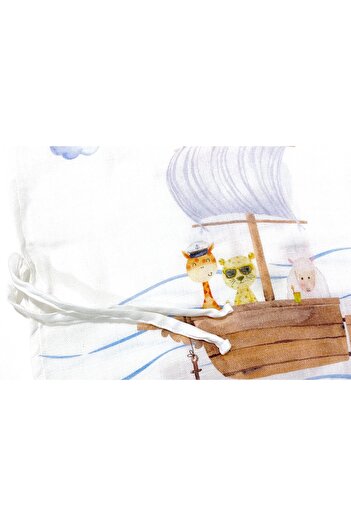 Casadora Baby Funny Ship Cotton Baby Muslin Poncho