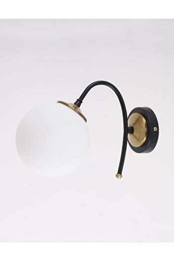 MŞ Aydınlatma Yoyo Black Antique White Glass Sconce