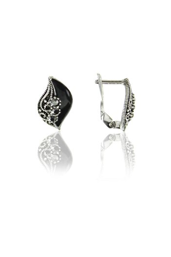 Doğan Silver Kadın Gümüş Markazit Taşlı Mekik Modeli Küpe Dgn20432