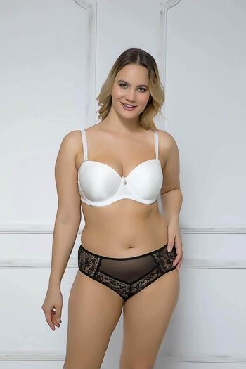 MOONLİGHT Women's Ecru Soft Cup Underwire Strapless Bra