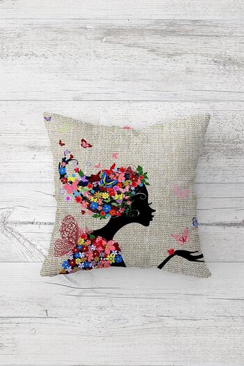 on the clouds Flower Haired Black Girl Double Sided Printed Hidden Zipper Pillowcase Throw Pillow Pillowcase