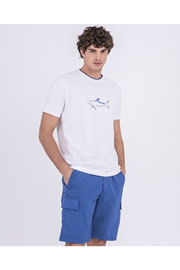 PAUL&SHARK Ανδρικό πλεκτό μπλουζάκι C.w. Βαμβάκι