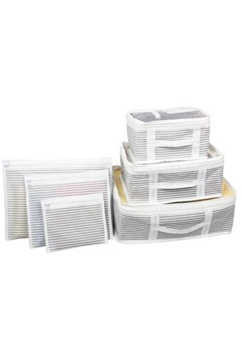 rennway Striped Set of 6 Suitcase Organizer Suitcase Organizer