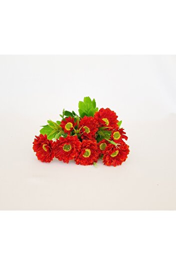 adresiburasi Artificial Flower Big Head Daisy Bunch Red