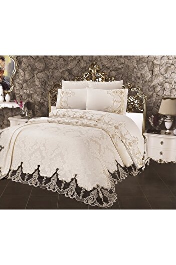 Çeyiz Bahçesi Bediz 7 Piece Bridal Set Cream