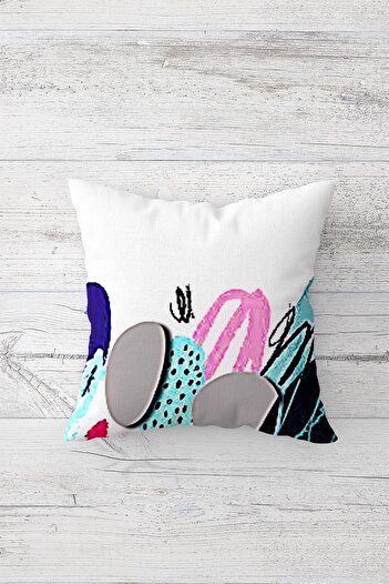 on the clouds White Background Abstract Drawing Pattern One Side Printed Zipper Pillowcase Throw Pillow Seat Pillow Case