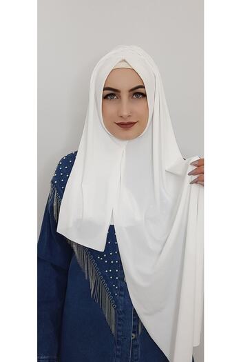 erasra class شال جاهز برباط لون إكرو