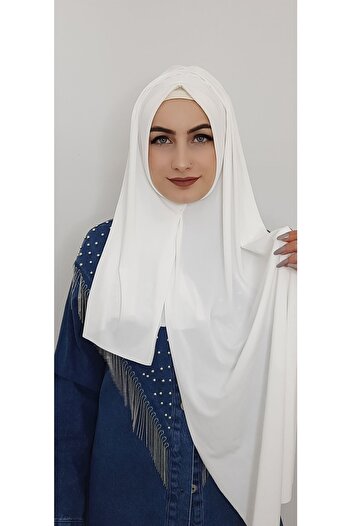 erasra class Gathered Ready Shawl Ecru Color