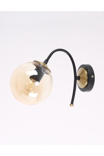 MŞ Aydınlatma Yoyo Black Antique Honey Glass Sconce
