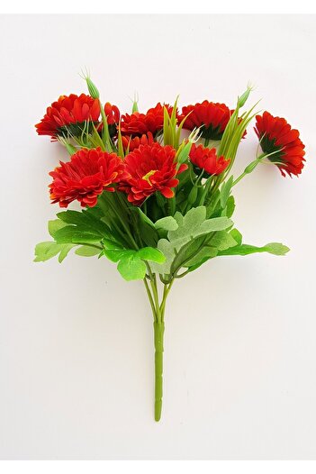 adresiburasi Artificial Flower Big Head Daisy Bunch Red