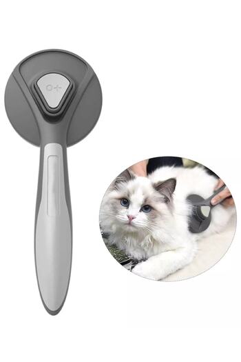 Kamardey Pet Cat Dog Automatic Cleaning Buttoned Hair Collector Comb Scratching Hair Comb Bristle Brush
