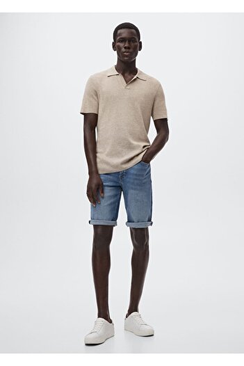 MANGO Man Slim Fit Τζιν βερμούδα