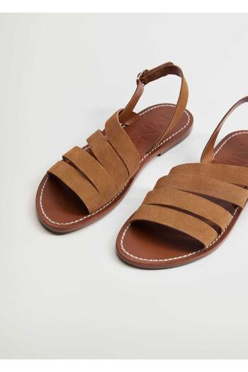 MANGO Woman Leather Strappy Sandals