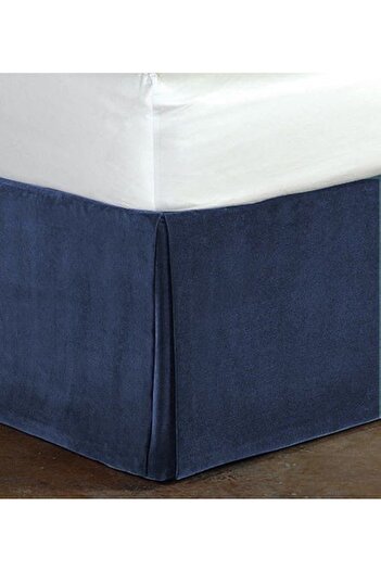 METİNEV Navy Blue Linen Stain Resistant Base Skirt