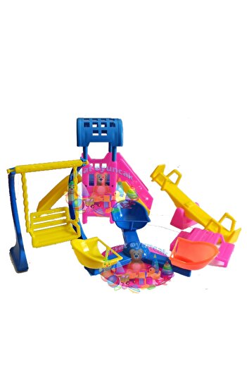 Fırsat Oyuncak Toy Luna Park Slide Seesaw Swing Ferris Wheel And 4 Finger Doll Set