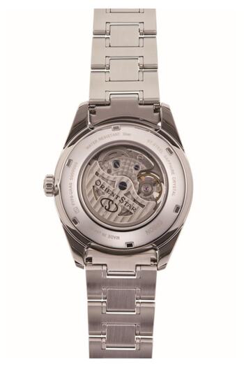 Orient Re-Hk0001S00B 40 mm Steel Automatic Men's Wristwatch with Amber Rosary Gift