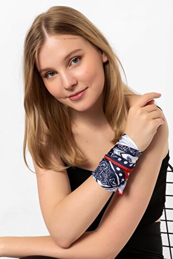 Saria Moda Daisy Pattern Scarf Bandana