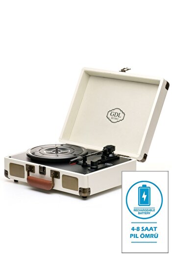 GDL Retro Çanta Pikap T317b Krem (BLUETOOTH-ŞARJLI-AUX-METAL IĞNELİ) "orijinal Ürün-2 Yıl Garantili"