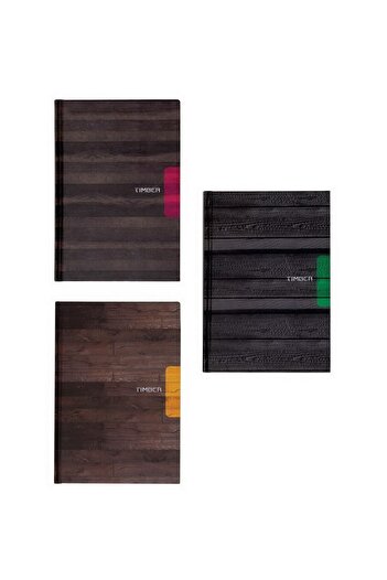 KESKİN COLOR Timber 20x28 120 Sheets Checked Hard Kpk Spiral Notebook (410672-99)