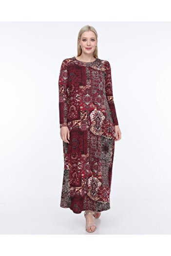 Mezura Ethnic Patterned Long Dress
