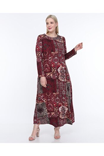 Mezura Ethnic Patterned Long Dress