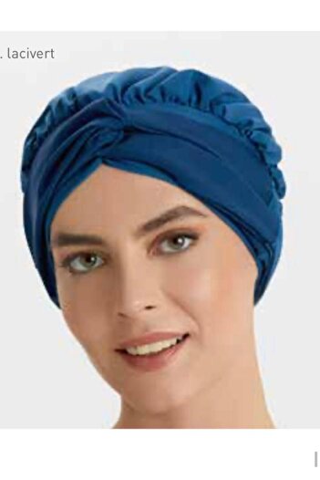 Adasea B 008 A. Navy Blue Hijab Swimsuit Cap