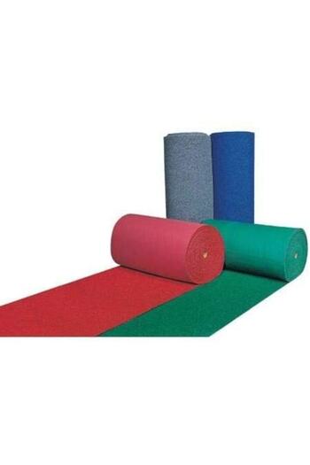 ABK PLASTİK ممسحة مجعدة 14 مم باللون الأحمر 1 م × 1 م