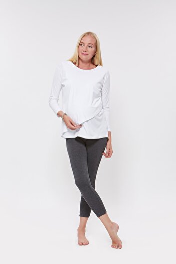 Motherway Maternity 57cm Above Ankle Length Dark Gray Tights