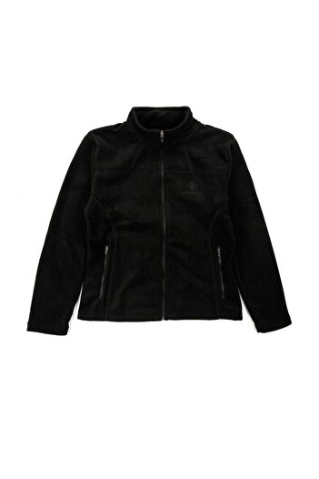 lumberjack Women's Sports Black Fleece Jacket - Basic, Pocket Cardi