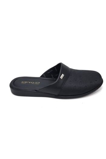 Ceyo 9823-2 Black Anatomical Men's Groom Slippers - Closed