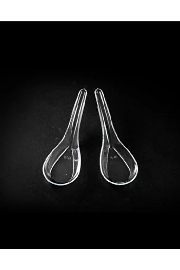 Kristal 12cm Acrylic Plastic Chinese Spoon - 50 Pieces (1 Pack)