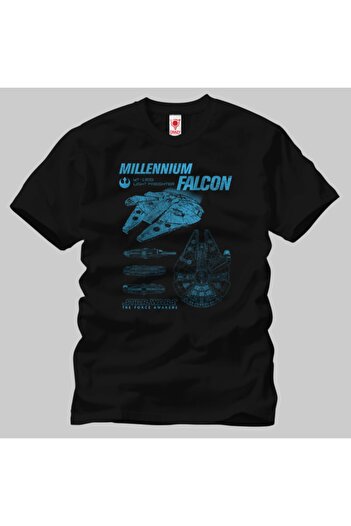 Crazy Ανδρικό T-Shirt - Star Wars Millennium Falcon Schematics