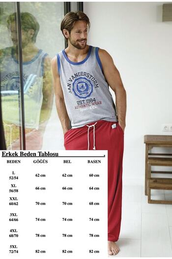 Nurteks Multi-Colored Zero-Sleeved Long-Legged Large Size Pajama Set