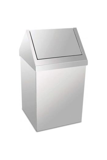 BlackBird Home Chrome Roof Lid Pushable Trash Can 25 Lt